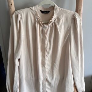 Allegra K Cream Blouse